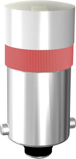Metallic cylindrical container with a shiny surface and a red band in the middle, potentially an industrial component.