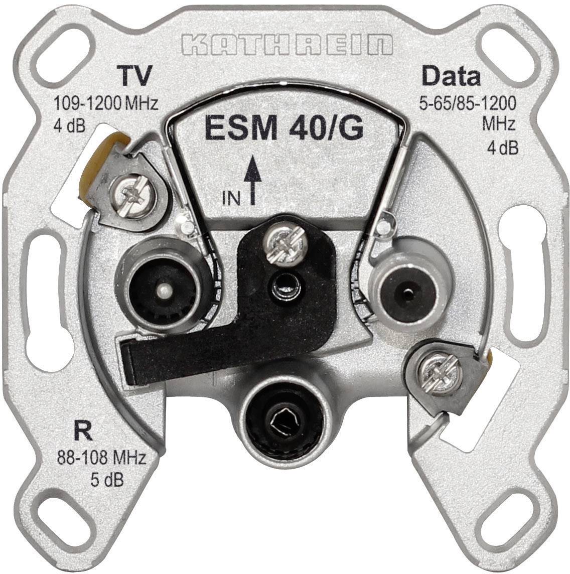 Kathrein ESM 40/G Antenna socket TV, FM, Data Flush mount Single
