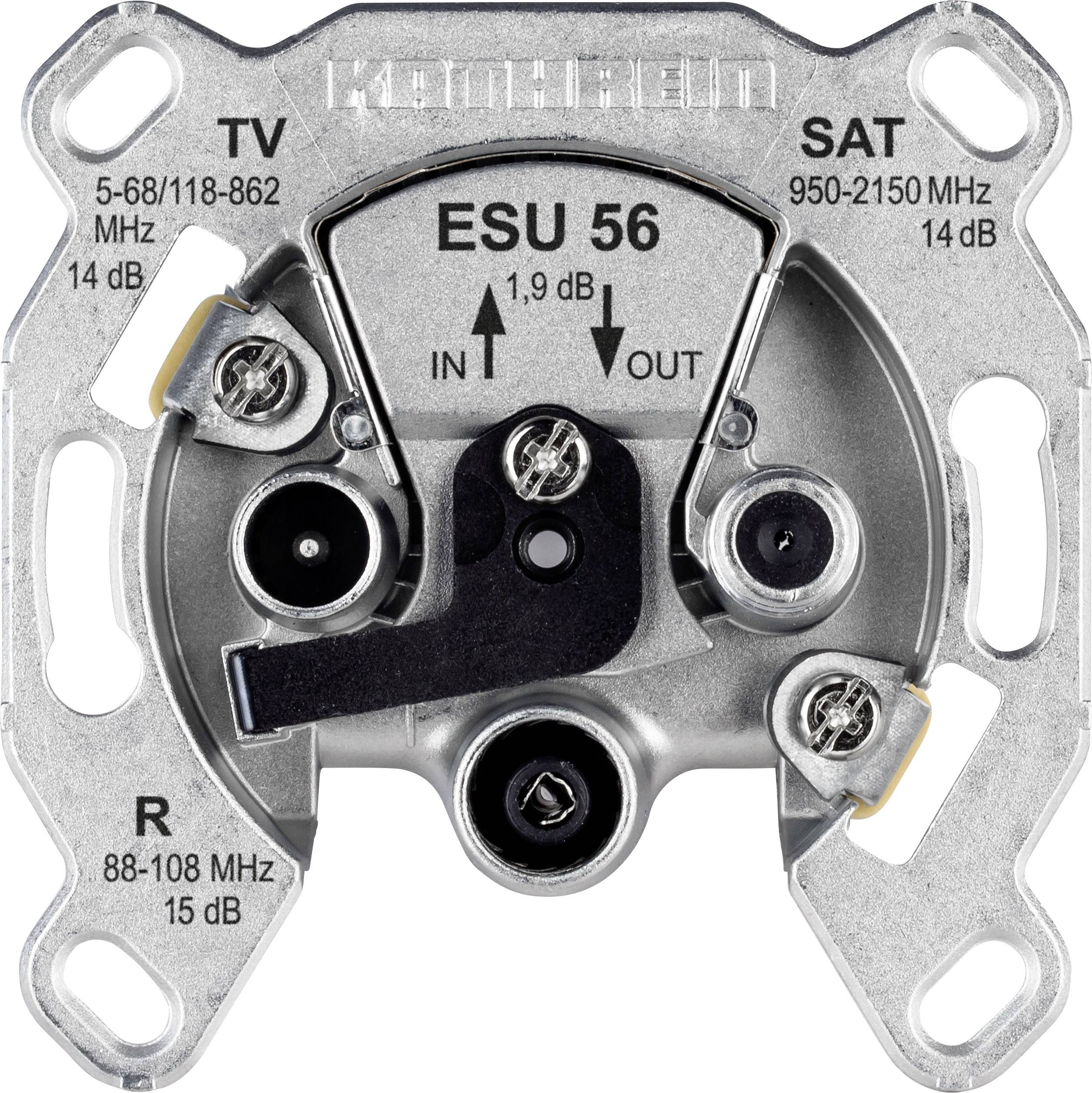 Kathrein ESU 56 Antenna socket SAT, TV, FM Flush mount Non-terminated
