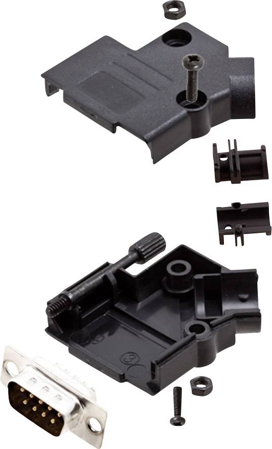 encitech D45PK-P-09-DBP-K 6355-0034-01 D-SUB pin strip set 45 ° Number of pins: 9 Solder bucket 1 Set