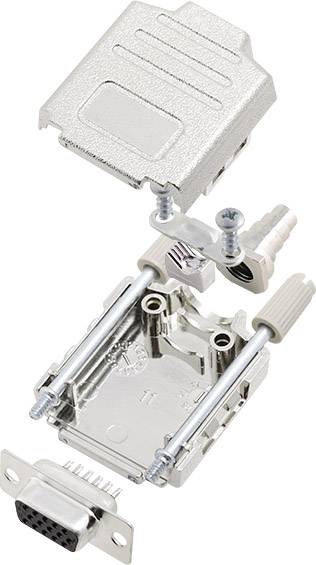 encitech DPPK09-M-HDS15-K 6355-0014-11 D-SUB receptacle set 180 ° Number of pins: 15 Solder bucket 1 Set