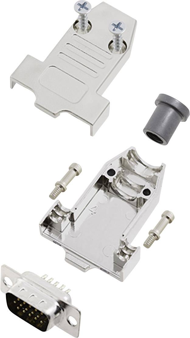 encitech DTNT09-M-HDP15-K 6355-0071-01 D-SUB pin strip set 180 ° Number of pins: 15 Solder bucket 1 Set