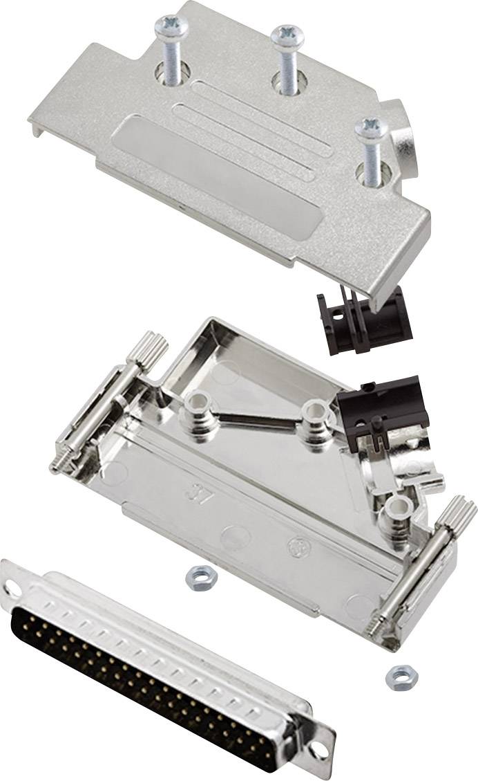 encitech D45PK-M-37-DBP-K 6355-0009-04 D-SUB pin strip set 45 ° Number of pins: 37 Solder bucket 1 Set