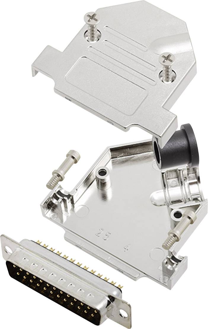 encitech D45NT25-M-DMP-K 6355-0072-13 D-SUB pin strip set 45 ° Number of pins: 25 Solder bucket 1 Set