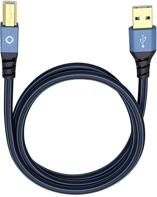 Blue USB cable with a USB-A plug on one end and another special connector on the other side.