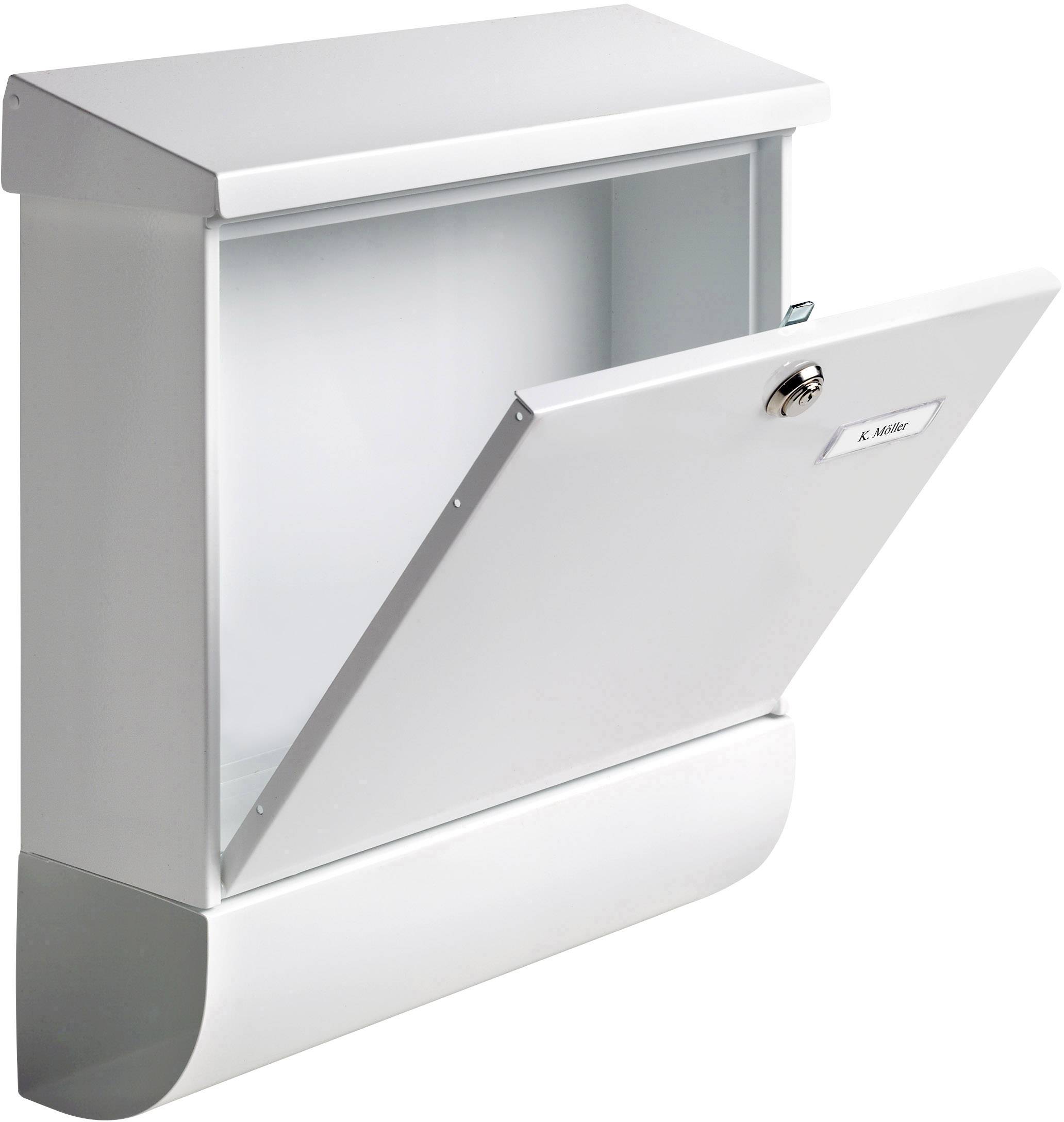 Burg Wächter 31420 VARIO 8672 W Letterbox Steel plate White Key