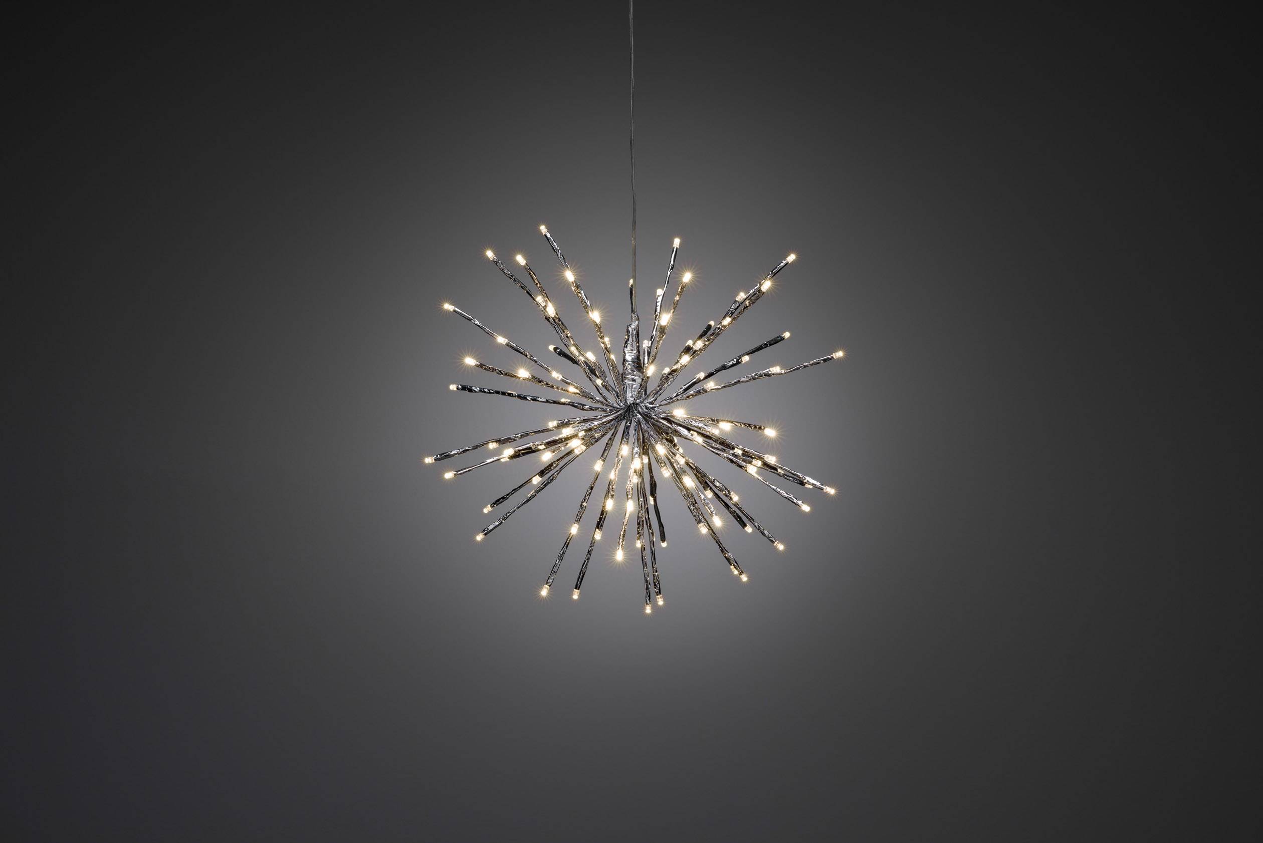 Konstsmide LED Star Light Ball, silver, 120 warm-white diodes 2896-303 Silver Built-in LED