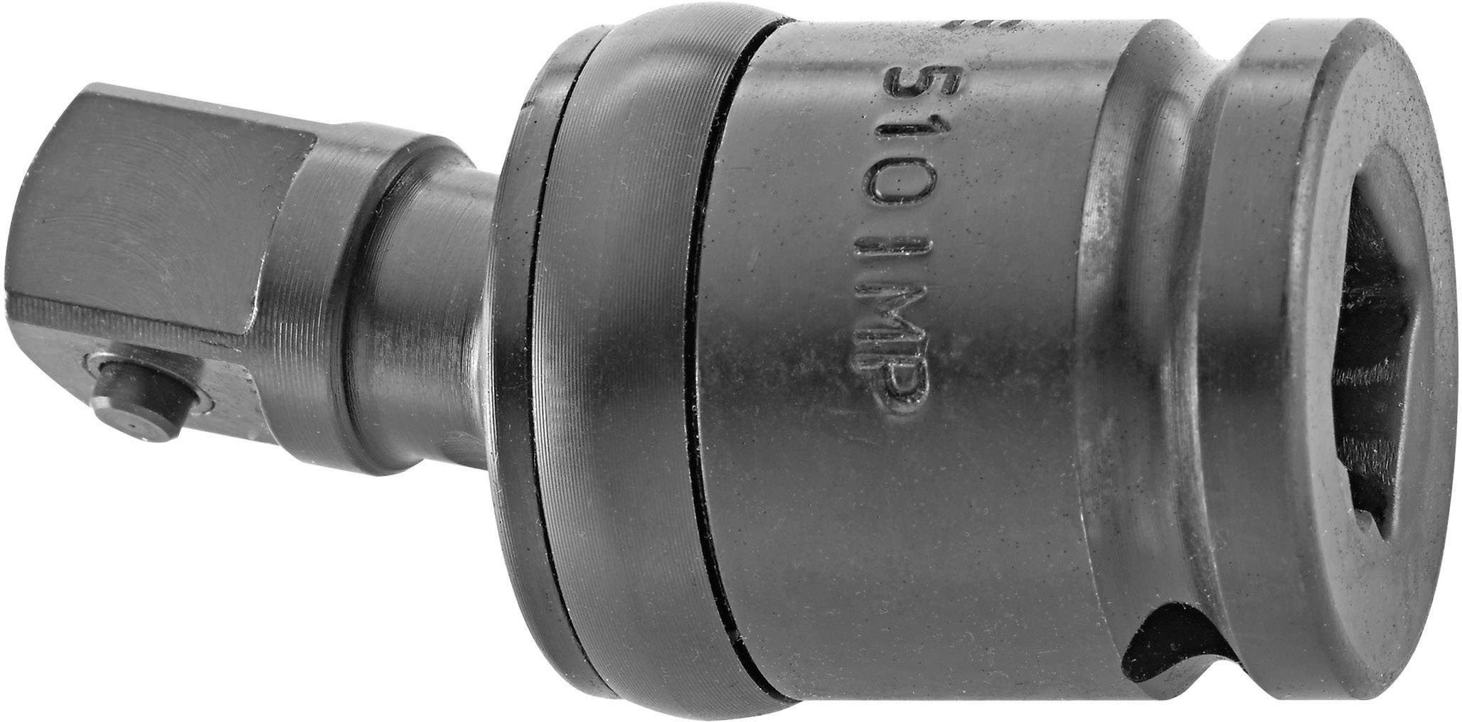 A heavy-duty, dark grey drill chuck for power drills with a hexagonal shank and cylindrical head, suitable for industrial applications.