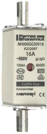 Mersen 1B635.000000 NH fuse Fuse size = 000 16 A 500 V