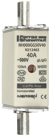 Mersen 1B647.000000 NH fuse Fuse size = 000 40 A 500 V