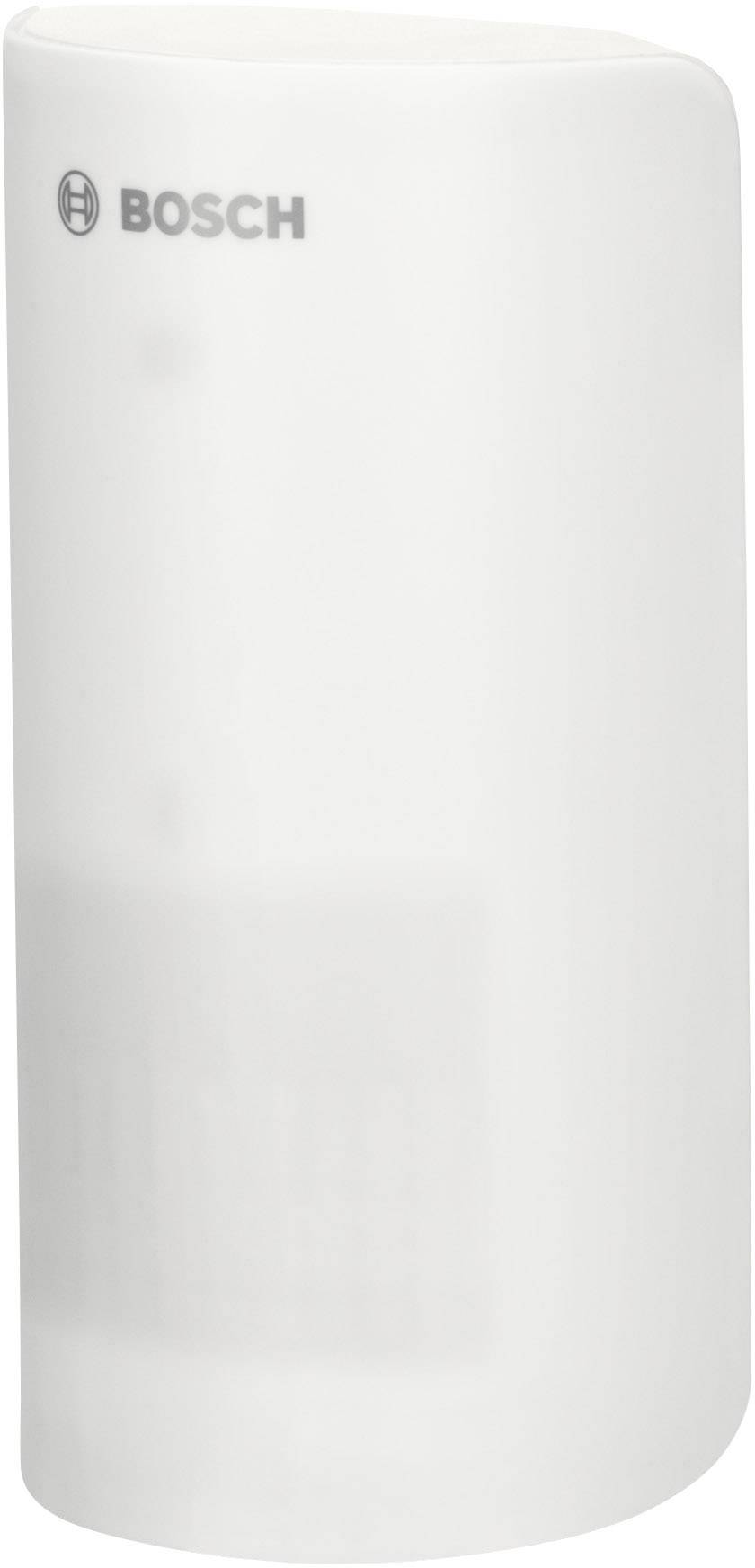White Bosch water sensor with rounded corners, used for detecting water damage in the home.