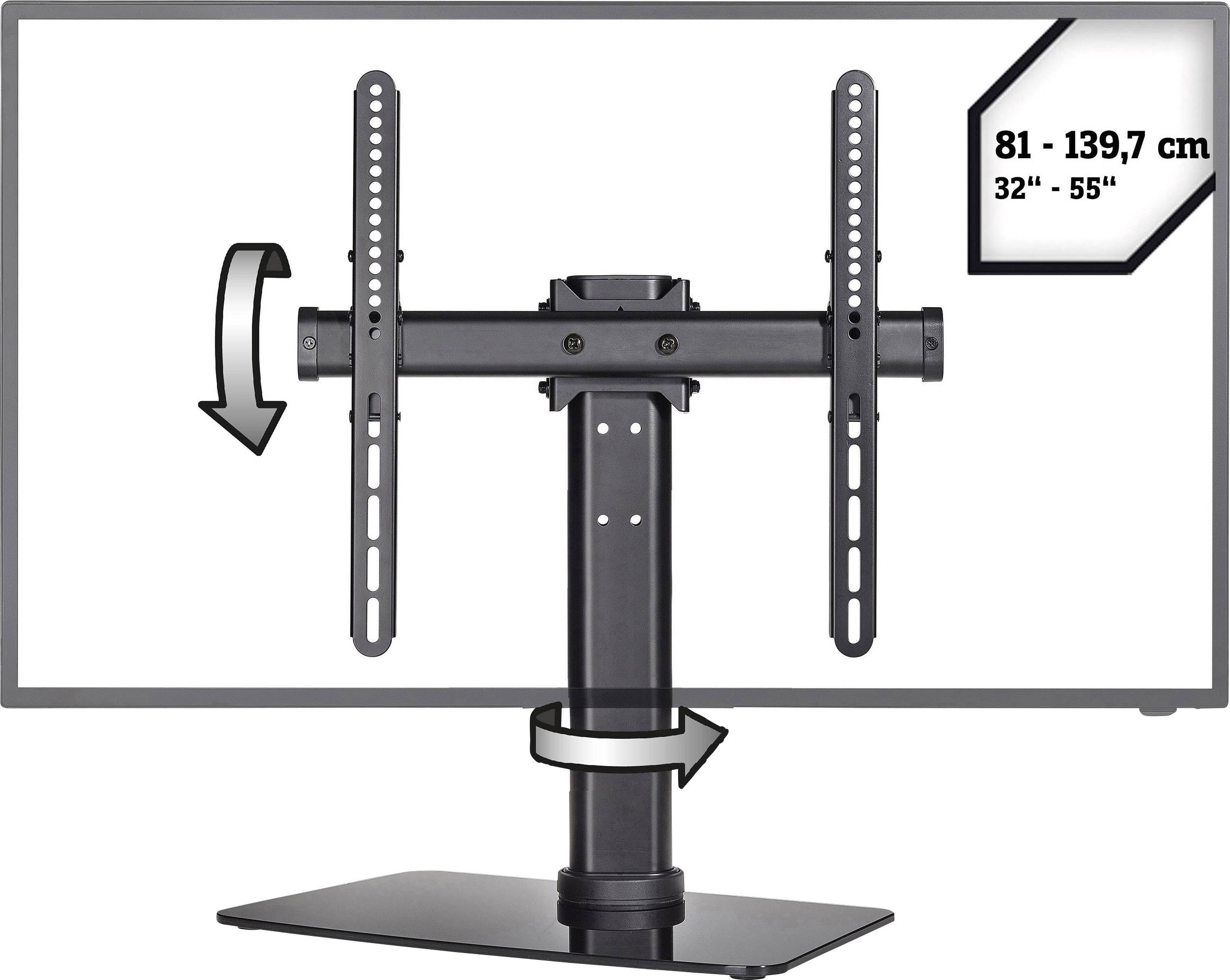 SpeaKa Professional SP-TT-05 TV base Height-adjustable 81,3 cm (32") - 139,7 cm (55") Swivelling/tiltable
