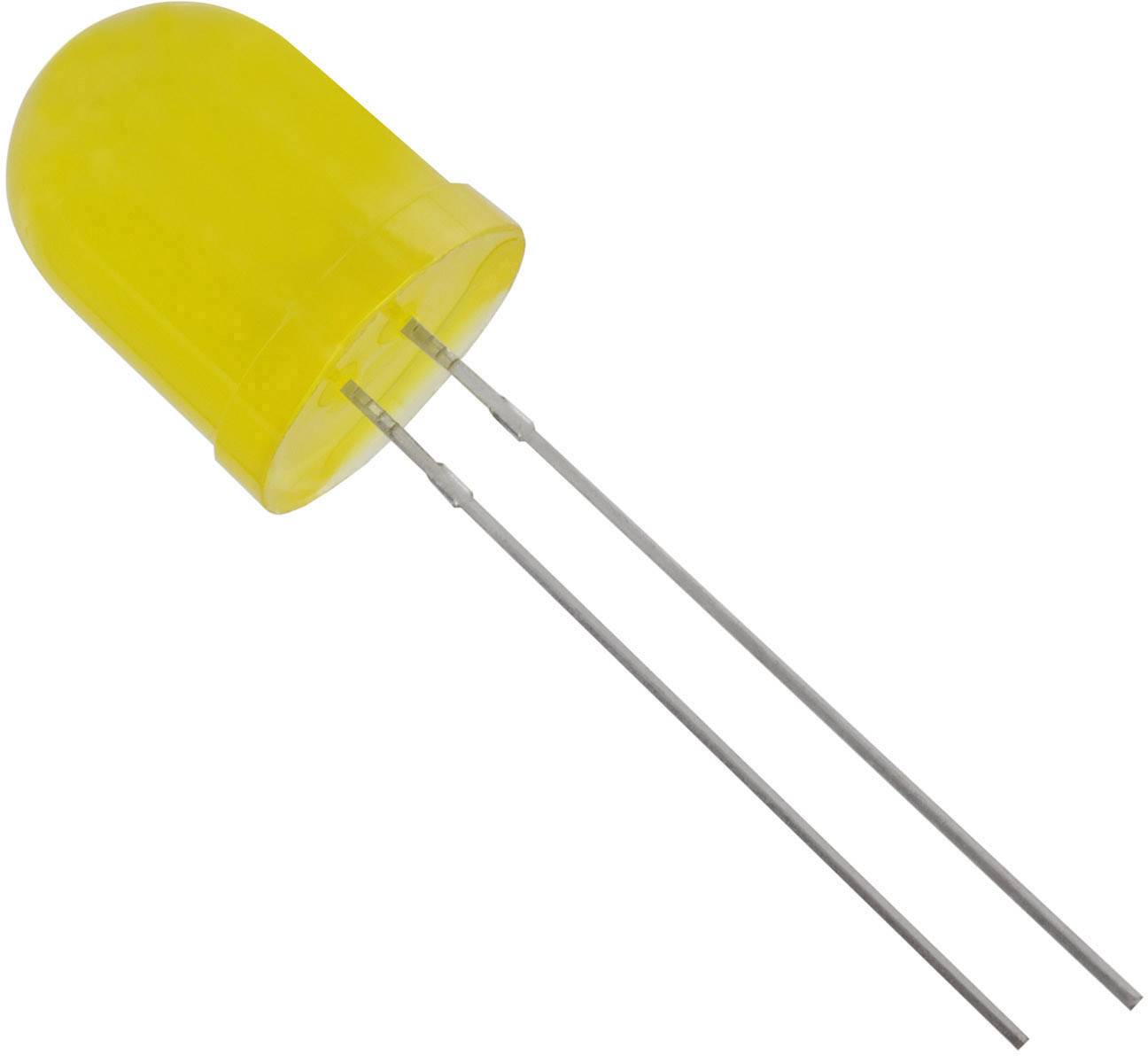 TRU COMPONENTS 1573764 LED wired Yellow Circular 10 mm 550 mcd 50 ° 20 mA 2.1 V