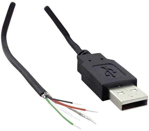 Plug, straight USB A plug 2.0 TC-2524010 TRU COMPONENTS Content: 100 pc(s)