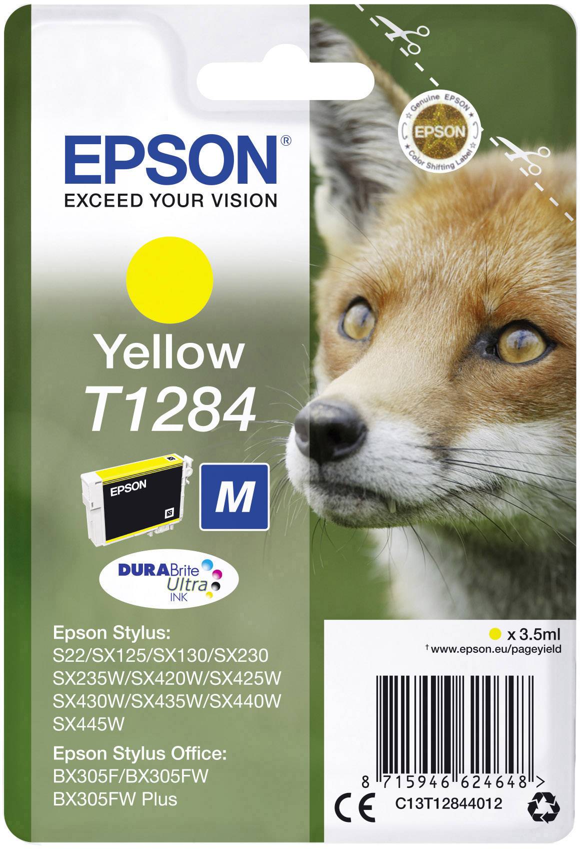Epson Ink T1284 Original Yellow C13T12844012