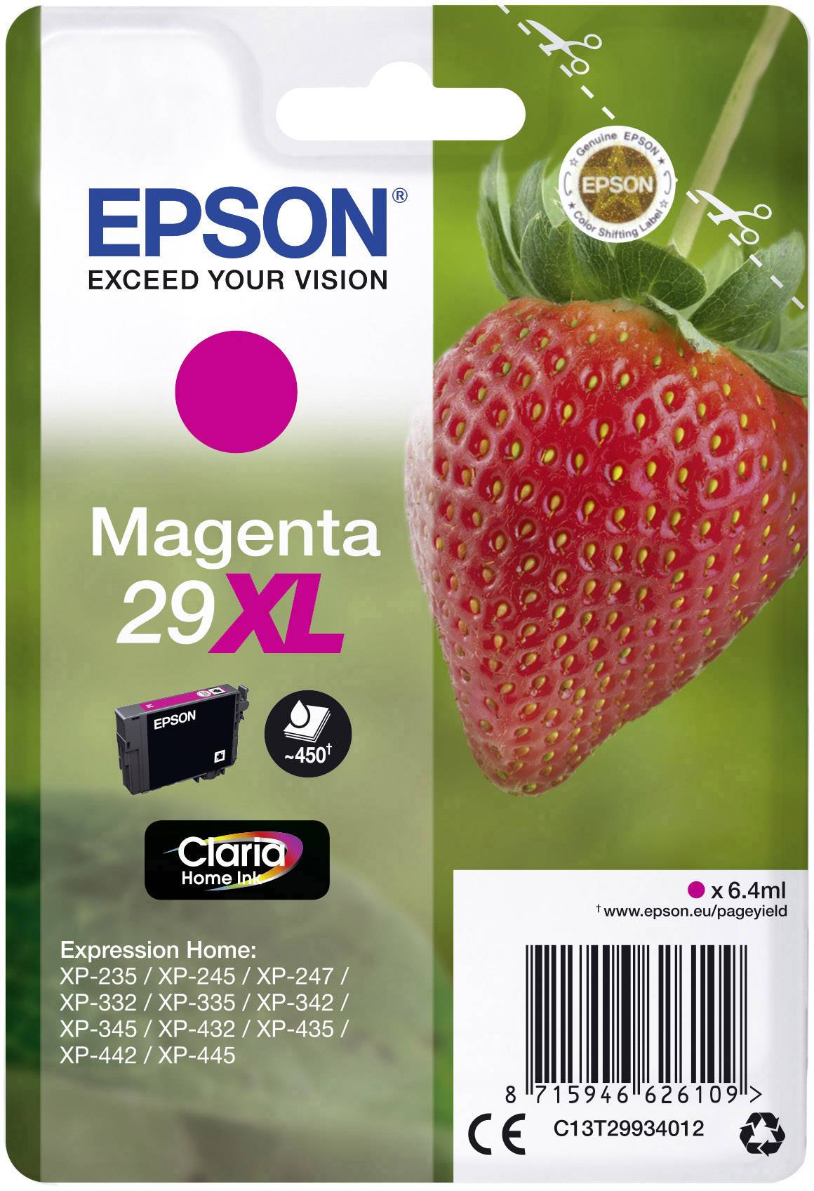 Epson Ink T2993, 29XL Original Magenta C13T29934012