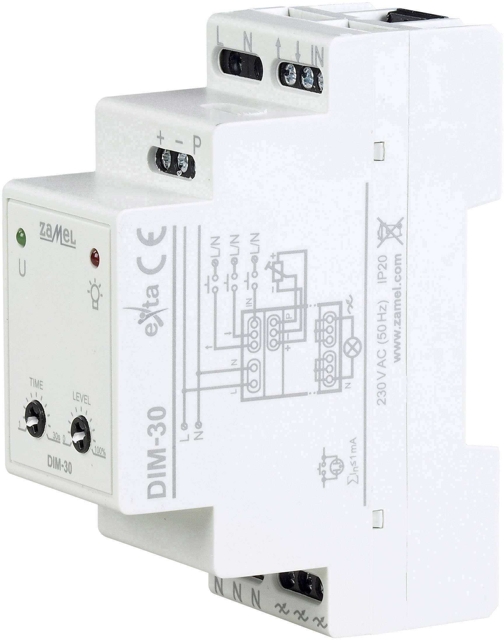 Zamel EXT10000228 DIN-rail dimmer Suitable for light bulbs: LED bulb, Fluorescent lamp, Halogen lamp, Light bulb