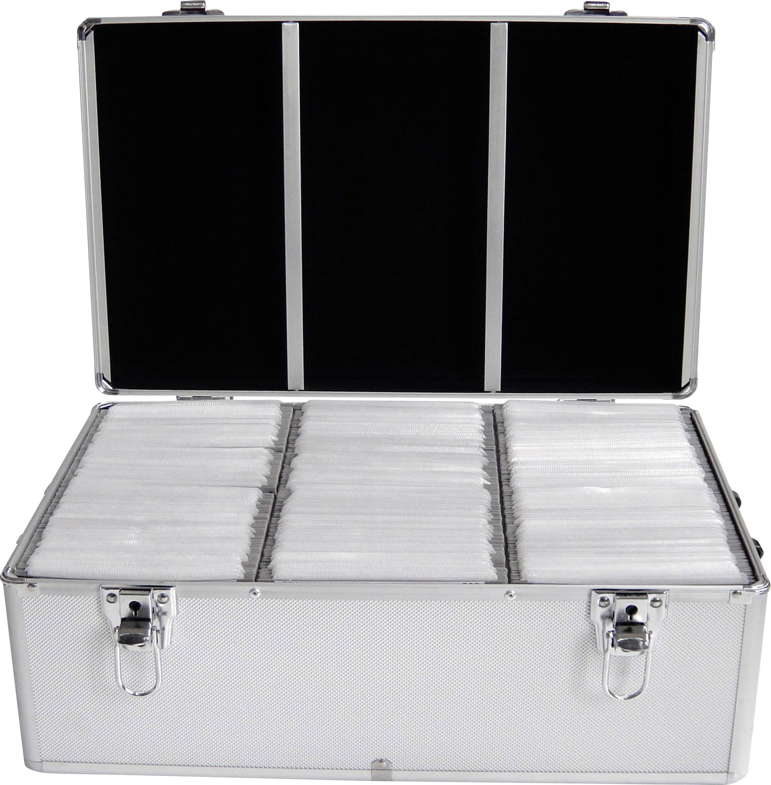 MediaRange CD hardcase 500 CDs/DVDs/Blu-rays Aluminium Silver 1 pc(s) (W x H x D) 447 x 180 x 300 mm BOX77