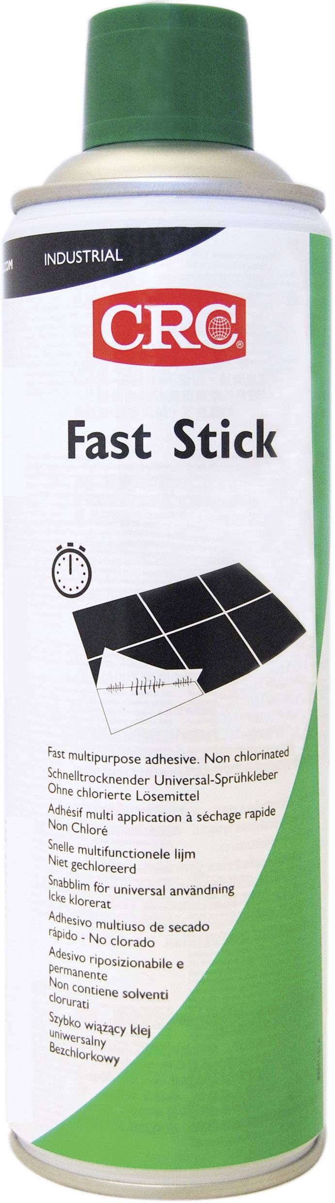 Spray Can 'CRC Fast Stick', Industrial Adhesive for Rapid Applications, Quick-Drying, Suitable for Various Materials.