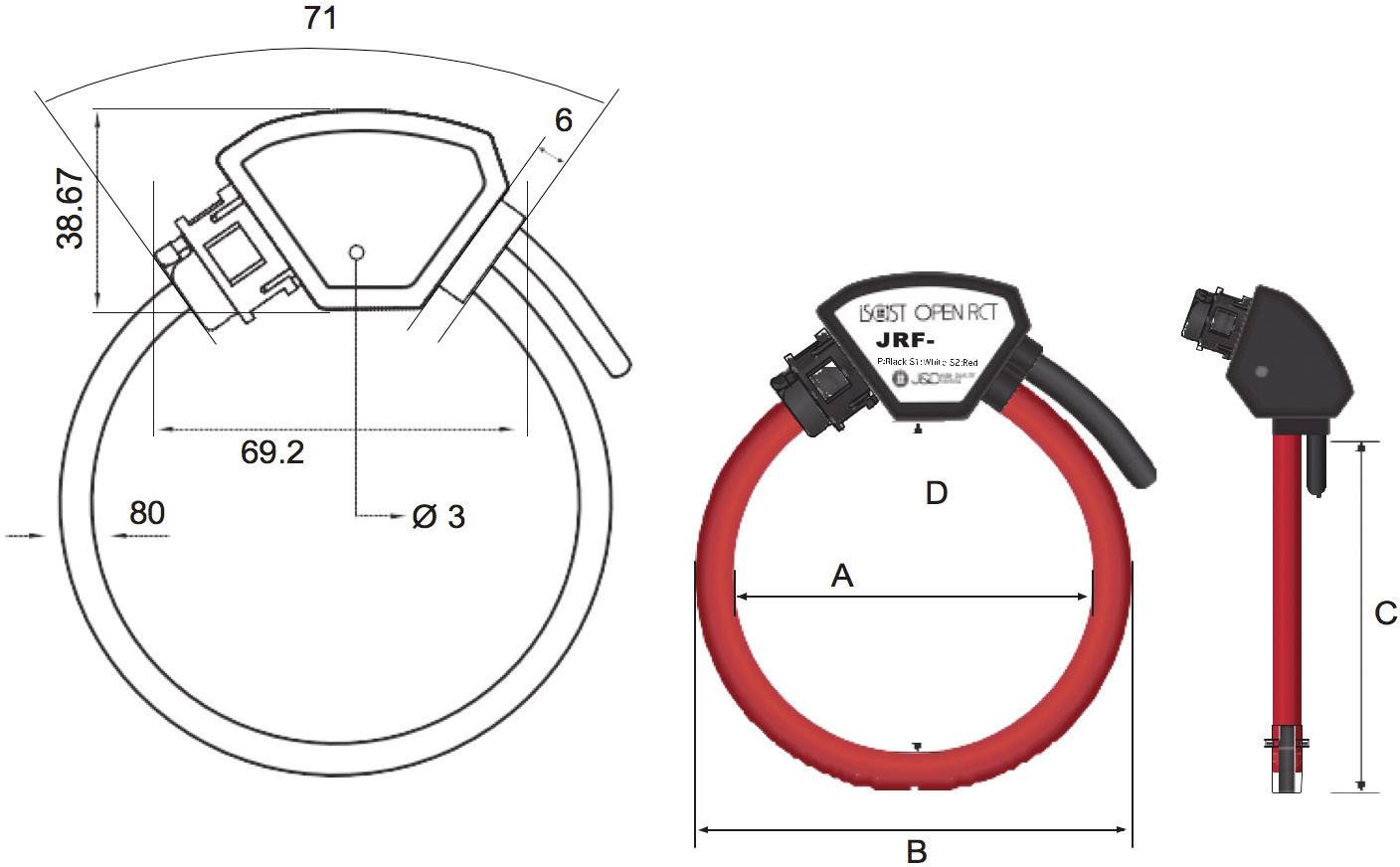 PQ Plus 03.38.3337.CO MMD FLEX SET 115 Test lead MMD Flex SET 115 (3x Rogowski coil) 1 pc(s)
