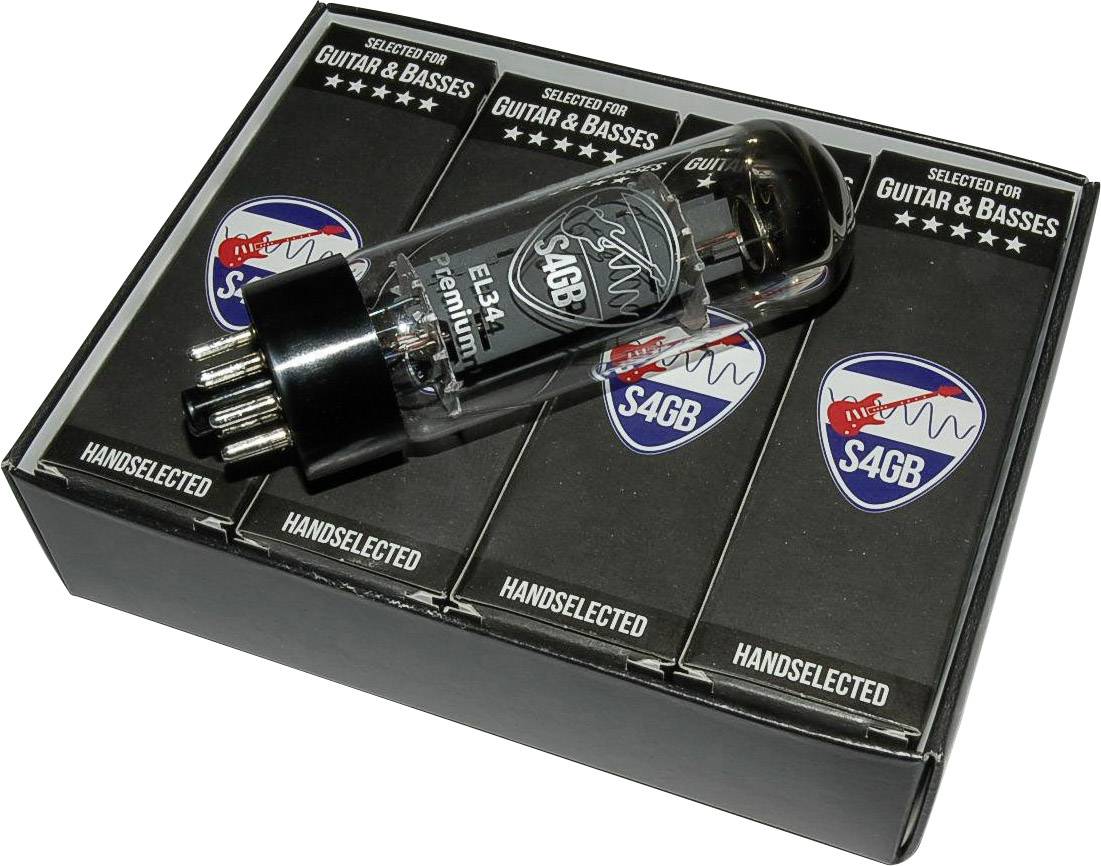 BTB Vertrieb EL34 S4GB Premium Vacuum tube (matched quad) Selected for Guitar/bass Output pentode Number of pins: 8 Base: Octal