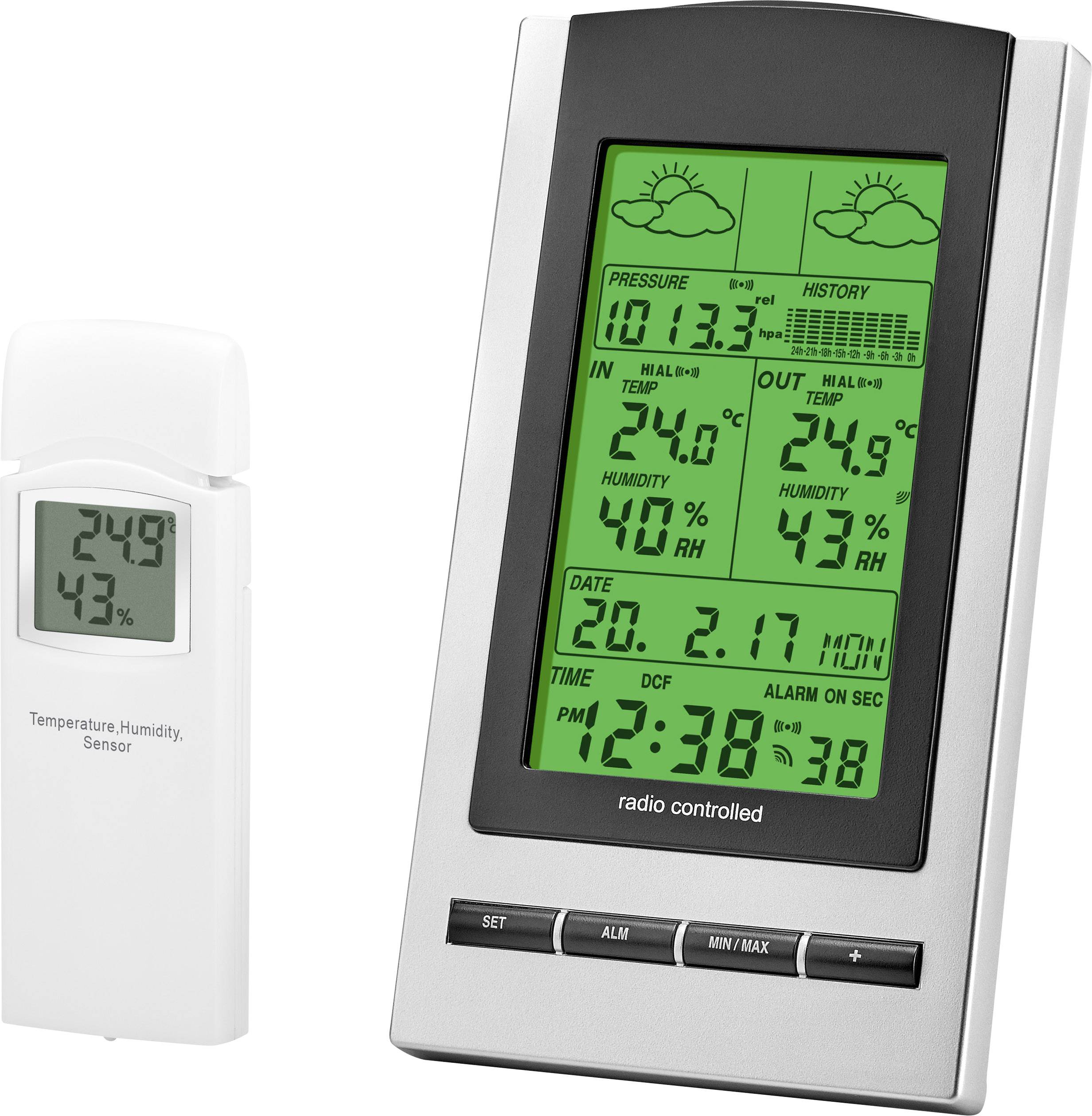Eurochron WH1173 9223c3b Wireless digital weather station Max. number of sensors 1