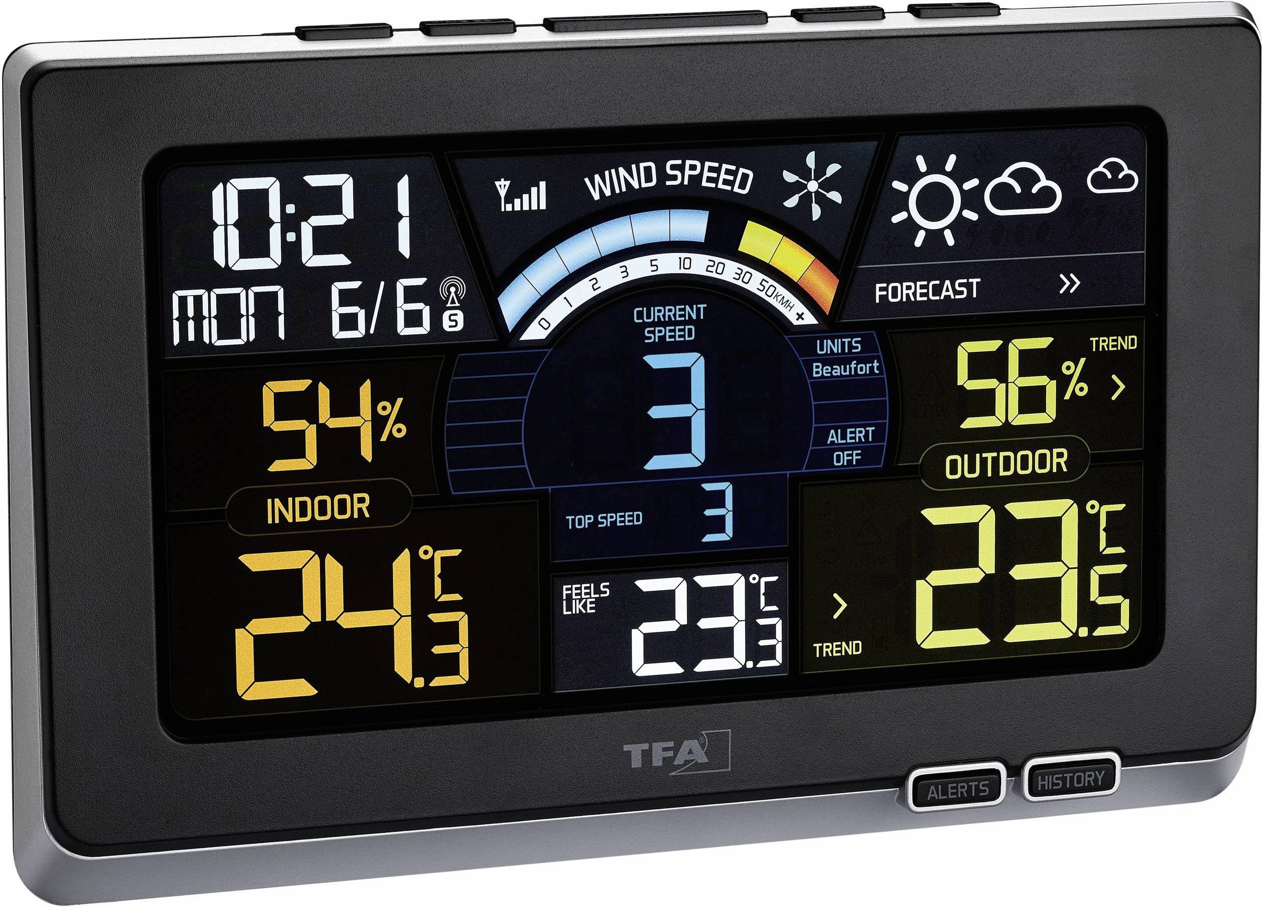 TFA Dostmann Spring Breeze 35.1140.01 Wireless digital weather station Max. number of sensors 3