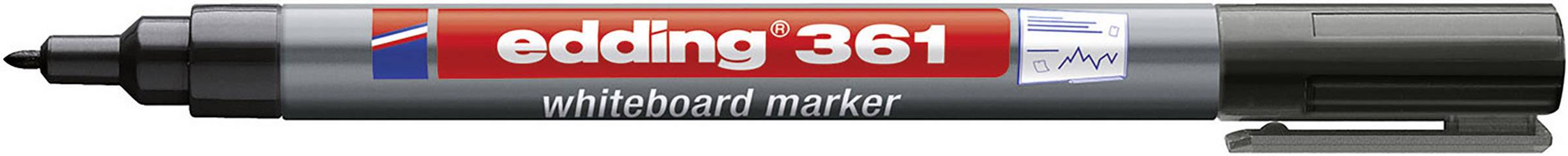 Black Whiteboard Marker by Edding 361, slim pen, suitable for writing on whiteboards.