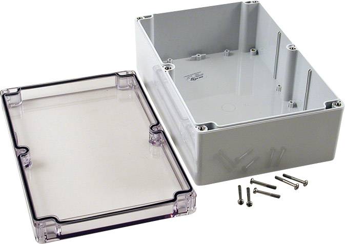 Hammond Electronics 1554VA2GYCL Universal enclosure 240 x 160 x 90 Polycarbonate (PC) Grey, Clear 1 pc(s)