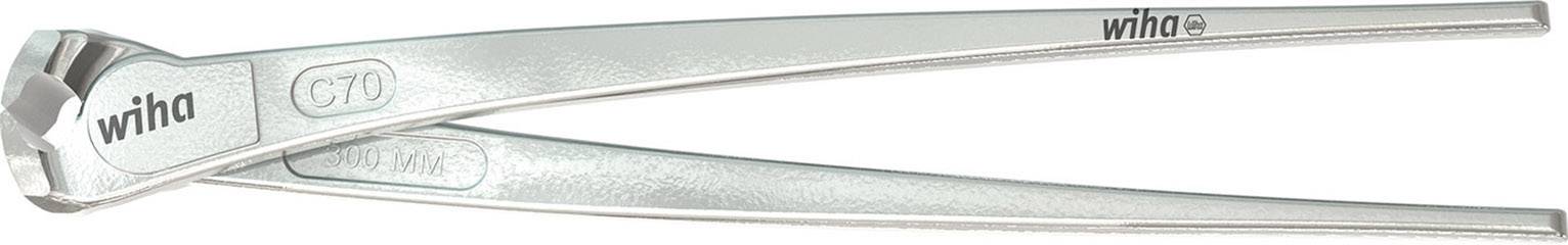 A silver Wiha wire stripping pliers with a long handle and flat jaws, used for installation work.