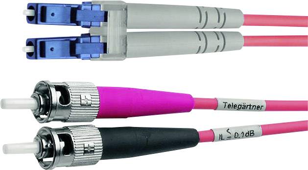 Telegärtner L00895A0035 Fibreglass FO Cable [1x ST plug - 1x LC plug] 50/125 µ Multimode OM2 10.00 m