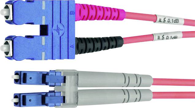 Telegärtner 100012082 Fibreglass FO Cable 1.00 m Yellow [1x SC plug - 1x LC plug] 9/125 µ Singlemode OS2