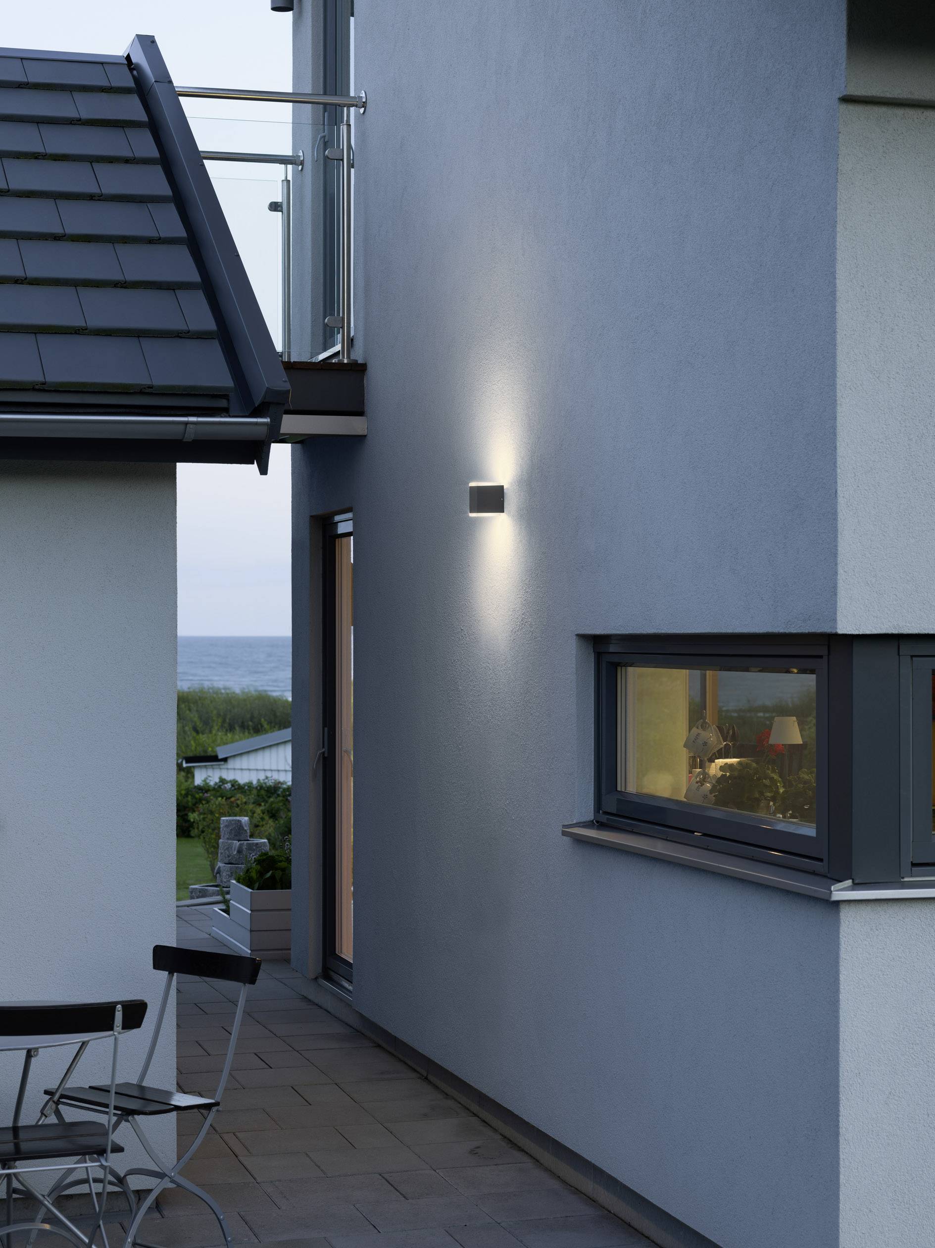 Konstsmide Monza 7991-370 LED outdoor wall light EEC: F (A - G) LED (monochrome) Built-in LED 12 W Anthracite