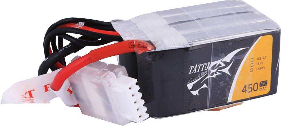 Tattu Scale model battery pack (LiPo) 14.8 V 450 mAh No. of cells: 4 75 C Softcase XT30