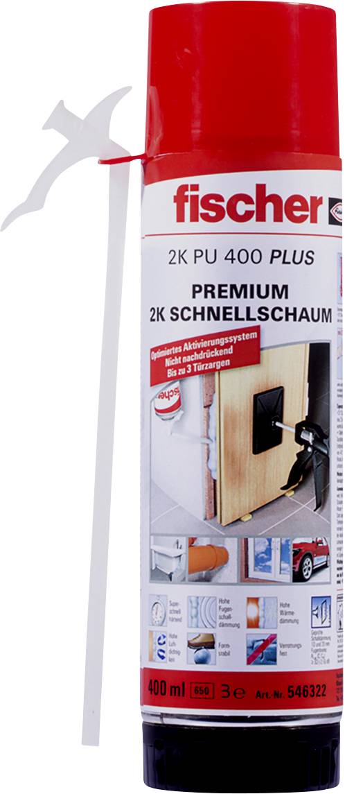 Fischer 2K PU 400 Spray foam Colour Light blue 546322 400 ml