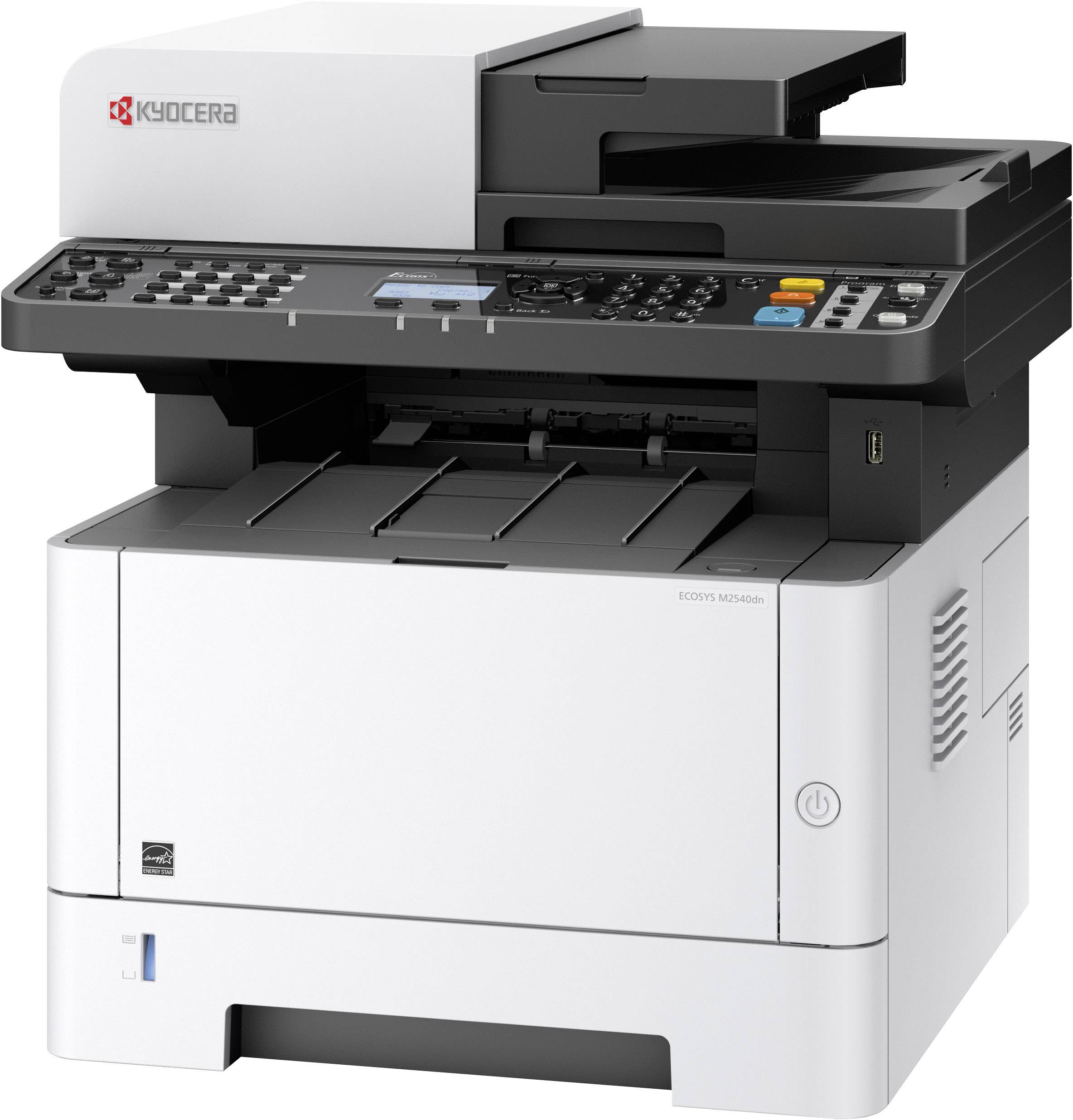Kyocera ECOSYS M2540dn Mono laser multifunction printer A4 Printer, Scanner, Copier, Fax LAN, Duplex, Duplex ADF
