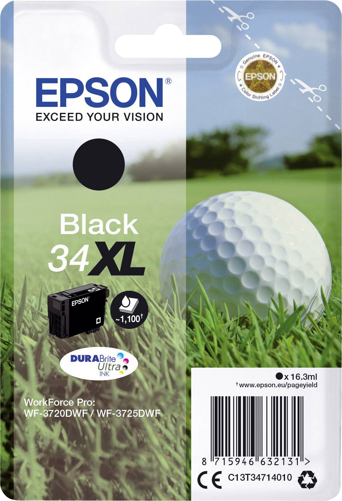 Epson Ink T3471, 34XL Original Black C13T34714010