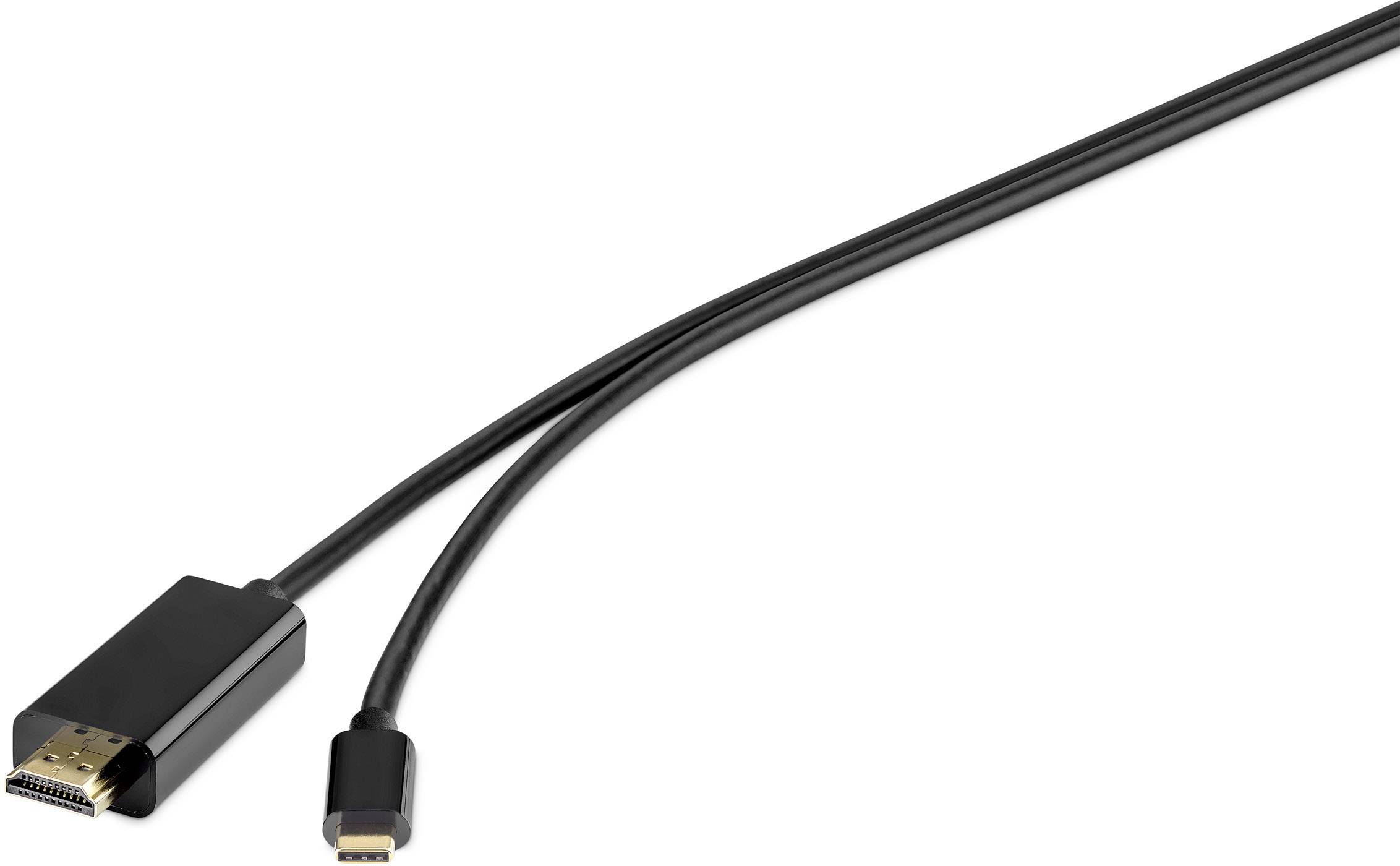 A black HDMI to Micro HDMI cable, with a standard HDMI and a Micro HDMI connector, for video transmission.