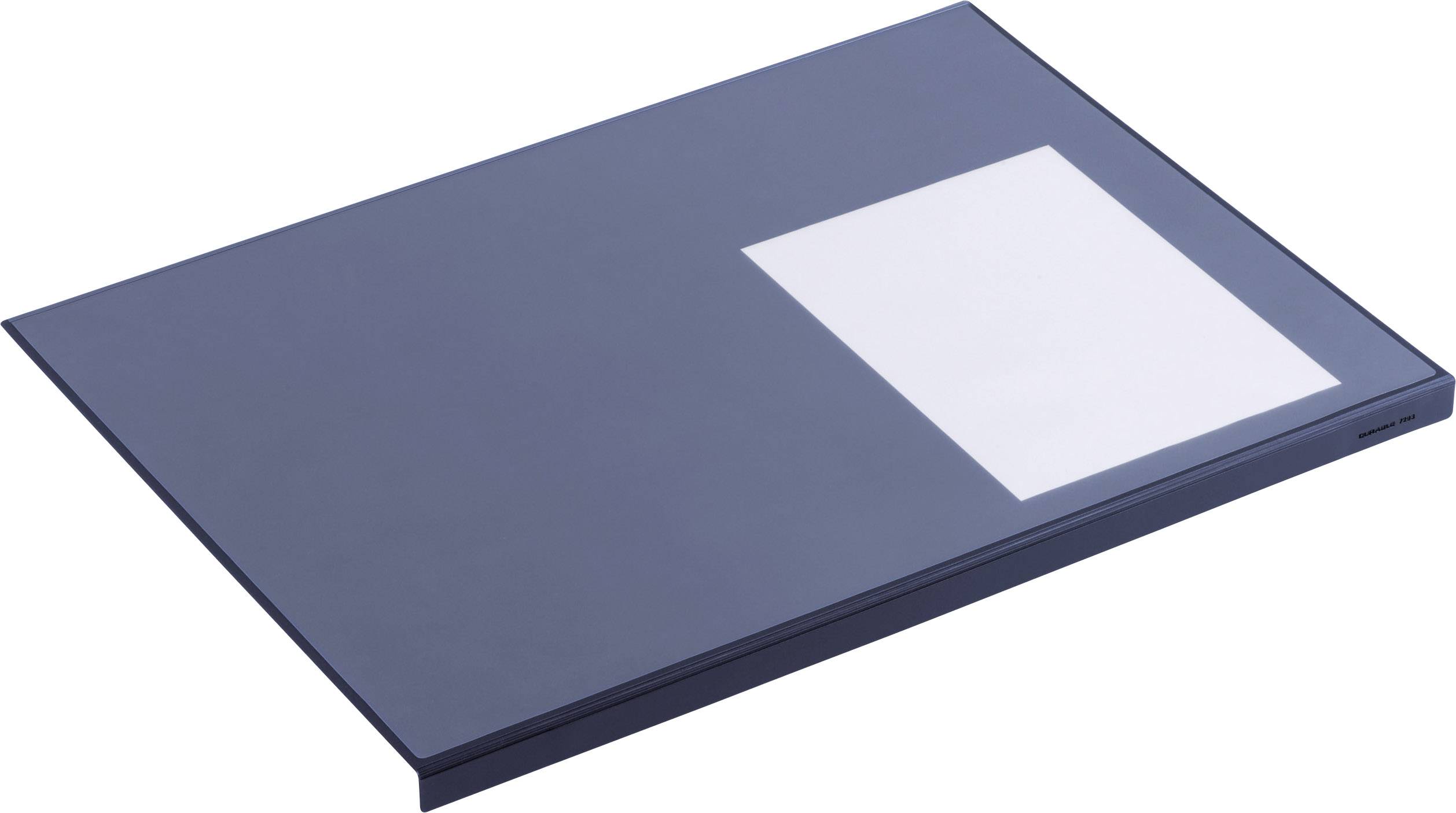 A grey chopping board with a square recess on the right-hand side for easy handling and cleaning.