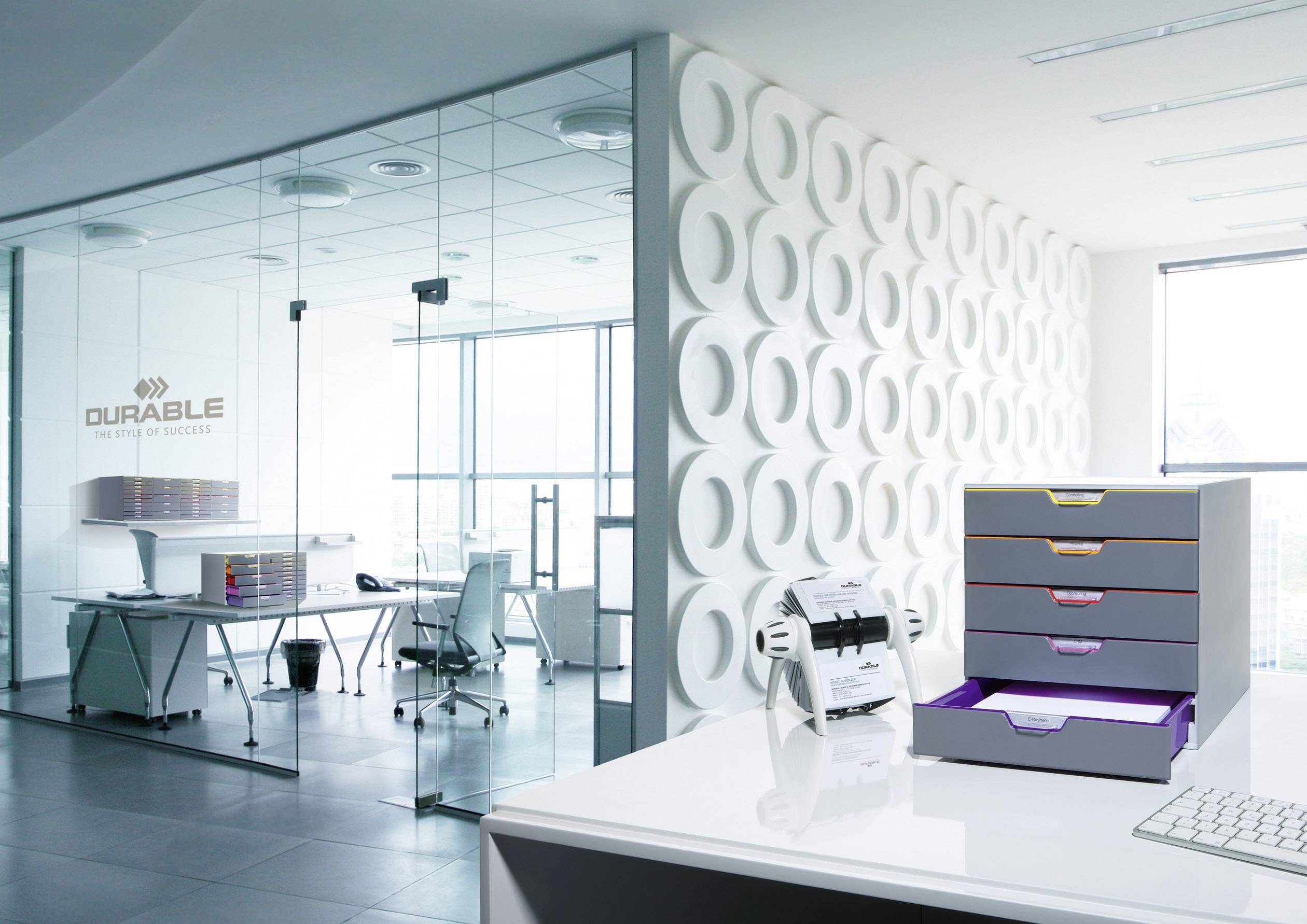 Durable VARICOLOR 5 - 7605 760527 Desk drawer box Grey A4, C4, Folio, Letter No. of drawers: 5