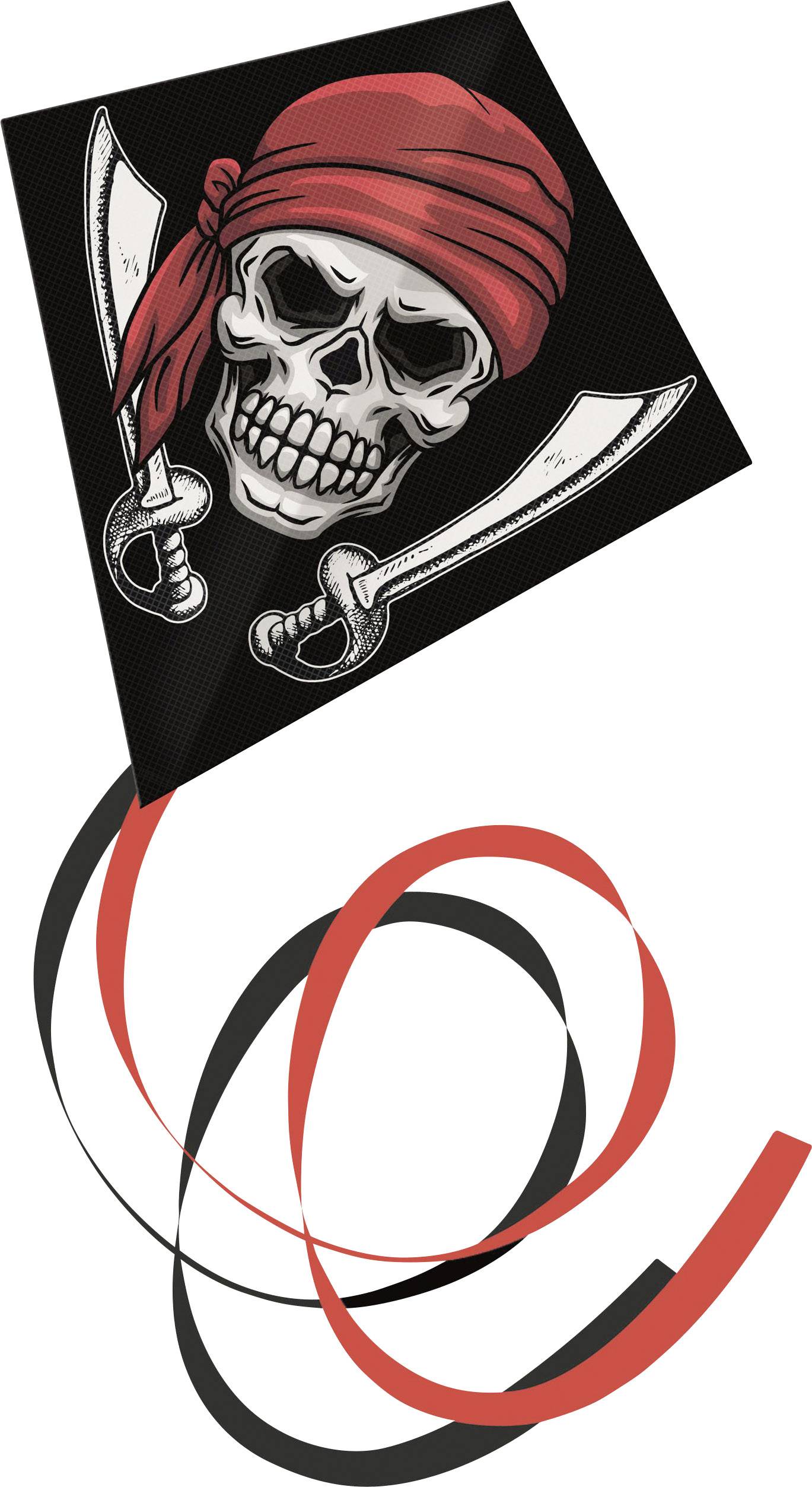 Single line Kite Günther Flugspiele Pirate Wingspan 700 mm ATT.FX.WIND_FORCE_SUITABILITY 3 - 6 bft