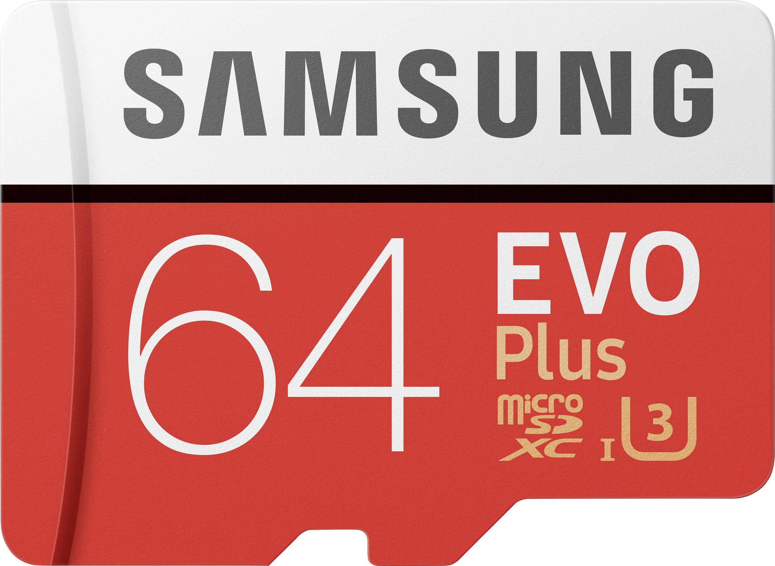 Samsung EVO Plus microSDXC card 64 GB Class 10, UHS-I, UHS-Class 3 incl. SD adapter