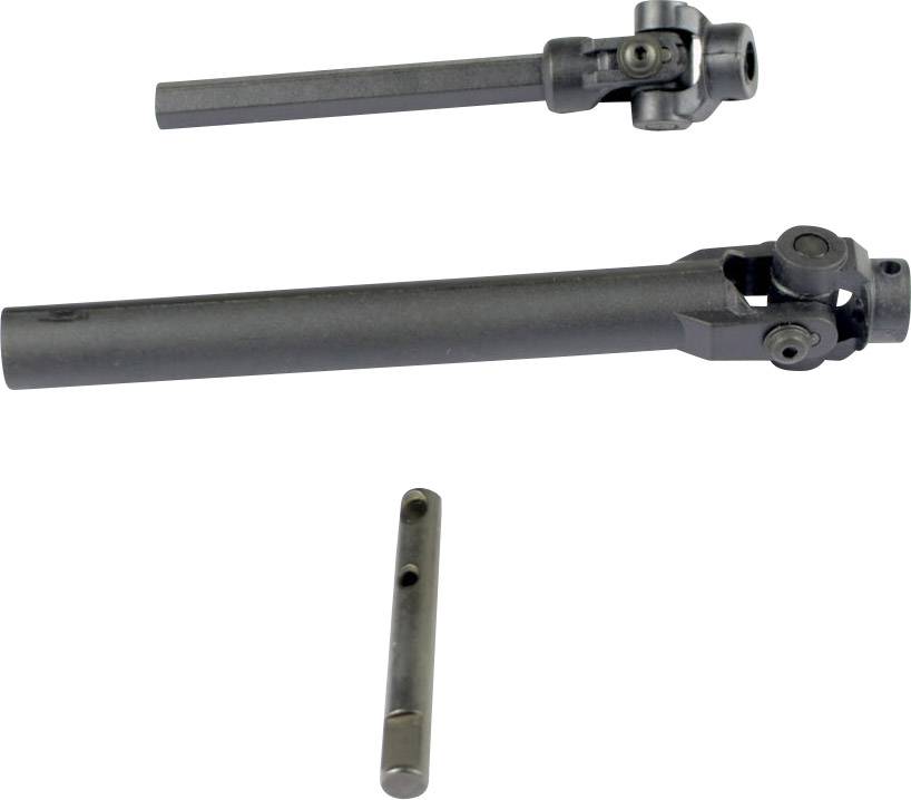 Steering linkage for an RC vehicle, comprising two metal parts of different lengths and a small cross-connecting rod.