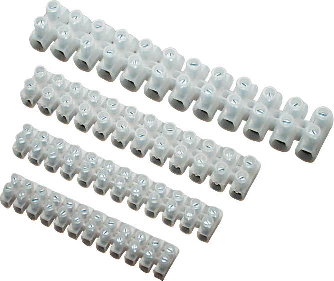 BKL Electronic 073401/10 Screw terminal flexible: - fixed: 6-6 mm² Number of pins: 12 10 pc(s) White