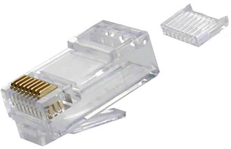 Telegärtner 100023025 RJ45 plug, unshielded 100023025 Plug No. of pins (RJ) 8P8C Transparent