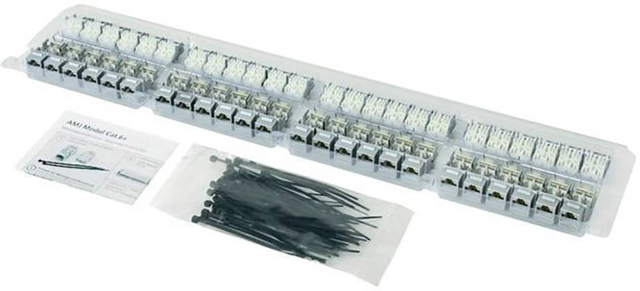 Telegärtner 100023231 RJ socket, AMJ-K module Cat. 6A T568A 100023231 RJ45 connector enclosure Zinc grey 24 pc(s)