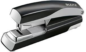 A black and silver folder on a white background.
