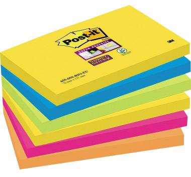 Post-it Sticky note 6556SR 127 mm x 76 mm Neon green, Neon orange, Ultra blue, Ultra yellow, Ultra pink 540 sheet
