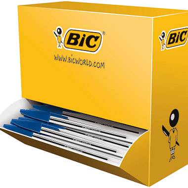 BIC Disposable ballpoint pen Cristal Blue 0.4 mm indelible/no VOCs: Yes 100 pc(s) 942910