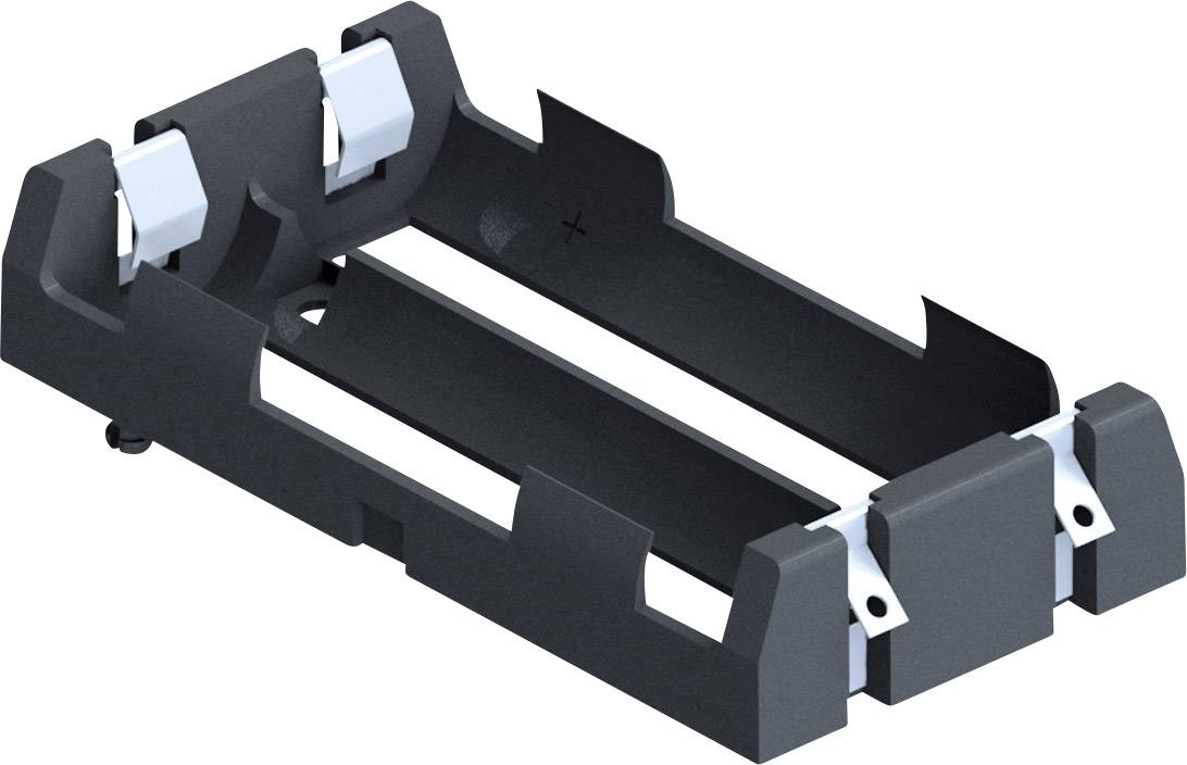 Keystone Electronics 1047 Battery tray 2x 18650 Solder lug (L x W x H) 77 x 40 x 15 mm